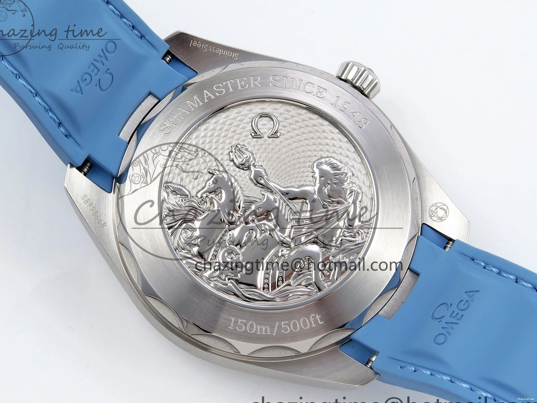 0218 GoAnywhere Aqua Terra 41mm VSF 1:1 Best Edition Summer Blue Dial on Blue Rubber Strap A8900 Super Clone 7719